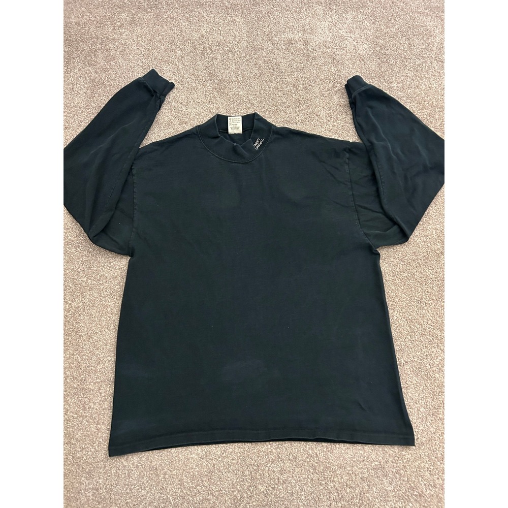 90s Cotton Deluxe Long Sleeve T-Shirt Mens XL Black Excellent Street Survival
